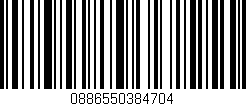 Código de barras (EAN, GTIN, SKU, ISBN): '0886550384704'