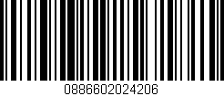 Código de barras (EAN, GTIN, SKU, ISBN): '0886602024206'