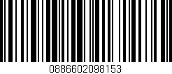 Código de barras (EAN, GTIN, SKU, ISBN): '0886602098153'