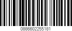 Código de barras (EAN, GTIN, SKU, ISBN): '0886602255181'