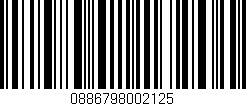 Código de barras (EAN, GTIN, SKU, ISBN): '0886798002125'