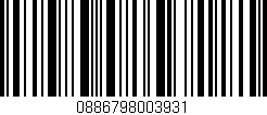 Código de barras (EAN, GTIN, SKU, ISBN): '0886798003931'