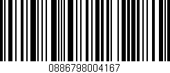 Código de barras (EAN, GTIN, SKU, ISBN): '0886798004167'