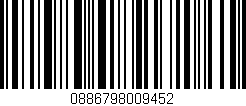 Código de barras (EAN, GTIN, SKU, ISBN): '0886798009452'