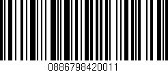 Código de barras (EAN, GTIN, SKU, ISBN): '0886798420011'