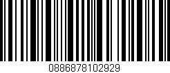 Código de barras (EAN, GTIN, SKU, ISBN): '0886878102929'