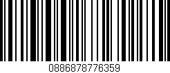 Código de barras (EAN, GTIN, SKU, ISBN): '0886878776359'