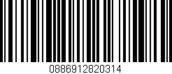 Código de barras (EAN, GTIN, SKU, ISBN): '0886912820314'