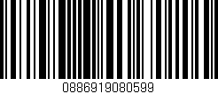 Código de barras (EAN, GTIN, SKU, ISBN): '0886919080599'
