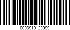 Código de barras (EAN, GTIN, SKU, ISBN): '0886919123999'