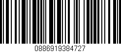 Código de barras (EAN, GTIN, SKU, ISBN): '0886919384727'