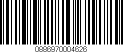 Código de barras (EAN, GTIN, SKU, ISBN): '0886970004626'