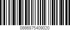 Código de barras (EAN, GTIN, SKU, ISBN): '0886975409020'