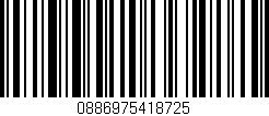 Código de barras (EAN, GTIN, SKU, ISBN): '0886975418725'