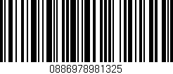Código de barras (EAN, GTIN, SKU, ISBN): '0886978981325'