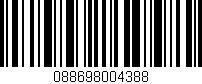 Código de barras (EAN, GTIN, SKU, ISBN): '088698004388'
