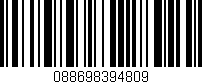 Código de barras (EAN, GTIN, SKU, ISBN): '088698394809'