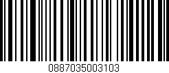 Código de barras (EAN, GTIN, SKU, ISBN): '0887035003103'