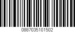 Código de barras (EAN, GTIN, SKU, ISBN): '0887035101502'