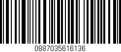 Código de barras (EAN, GTIN, SKU, ISBN): '0887035616136'