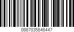 Código de barras (EAN, GTIN, SKU, ISBN): '0887035646447'