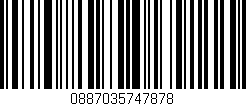 Código de barras (EAN, GTIN, SKU, ISBN): '0887035747878'