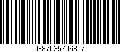 Código de barras (EAN, GTIN, SKU, ISBN): '0887035796807'