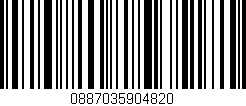 Código de barras (EAN, GTIN, SKU, ISBN): '0887035904820'