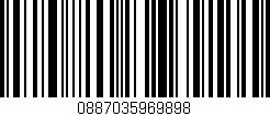 Código de barras (EAN, GTIN, SKU, ISBN): '0887035969898'