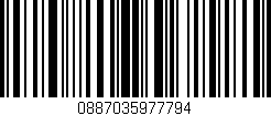 Código de barras (EAN, GTIN, SKU, ISBN): '0887035977794'