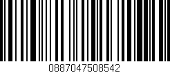 Código de barras (EAN, GTIN, SKU, ISBN): '0887047508542'