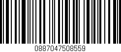 Código de barras (EAN, GTIN, SKU, ISBN): '0887047508559'