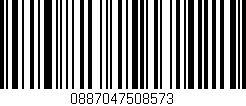 Código de barras (EAN, GTIN, SKU, ISBN): '0887047508573'