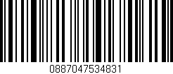 Código de barras (EAN, GTIN, SKU, ISBN): '0887047534831'