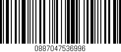 Código de barras (EAN, GTIN, SKU, ISBN): '0887047536996'