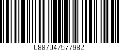Código de barras (EAN, GTIN, SKU, ISBN): '0887047577982'