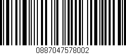 Código de barras (EAN, GTIN, SKU, ISBN): '0887047578002'