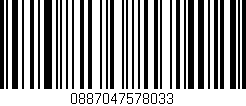 Código de barras (EAN, GTIN, SKU, ISBN): '0887047578033'