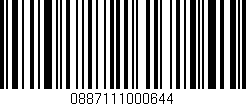 Código de barras (EAN, GTIN, SKU, ISBN): '0887111000644'