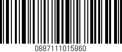 Código de barras (EAN, GTIN, SKU, ISBN): '0887111015860'
