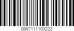 Código de barras (EAN, GTIN, SKU, ISBN): '0887111103222'