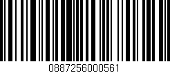 Código de barras (EAN, GTIN, SKU, ISBN): '0887256000561'