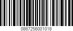 Código de barras (EAN, GTIN, SKU, ISBN): '0887256001018'