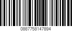 Código de barras (EAN, GTIN, SKU, ISBN): '0887758147894'