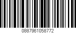 Código de barras (EAN, GTIN, SKU, ISBN): '0887961058772'