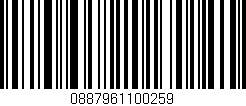 Código de barras (EAN, GTIN, SKU, ISBN): '0887961100259'