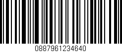 Código de barras (EAN, GTIN, SKU, ISBN): '0887961234640'