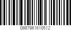 Código de barras (EAN, GTIN, SKU, ISBN): '0887961610512'