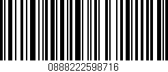 Código de barras (EAN, GTIN, SKU, ISBN): '0888222598716'