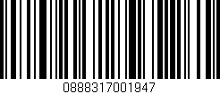 Código de barras (EAN, GTIN, SKU, ISBN): '0888317001947'